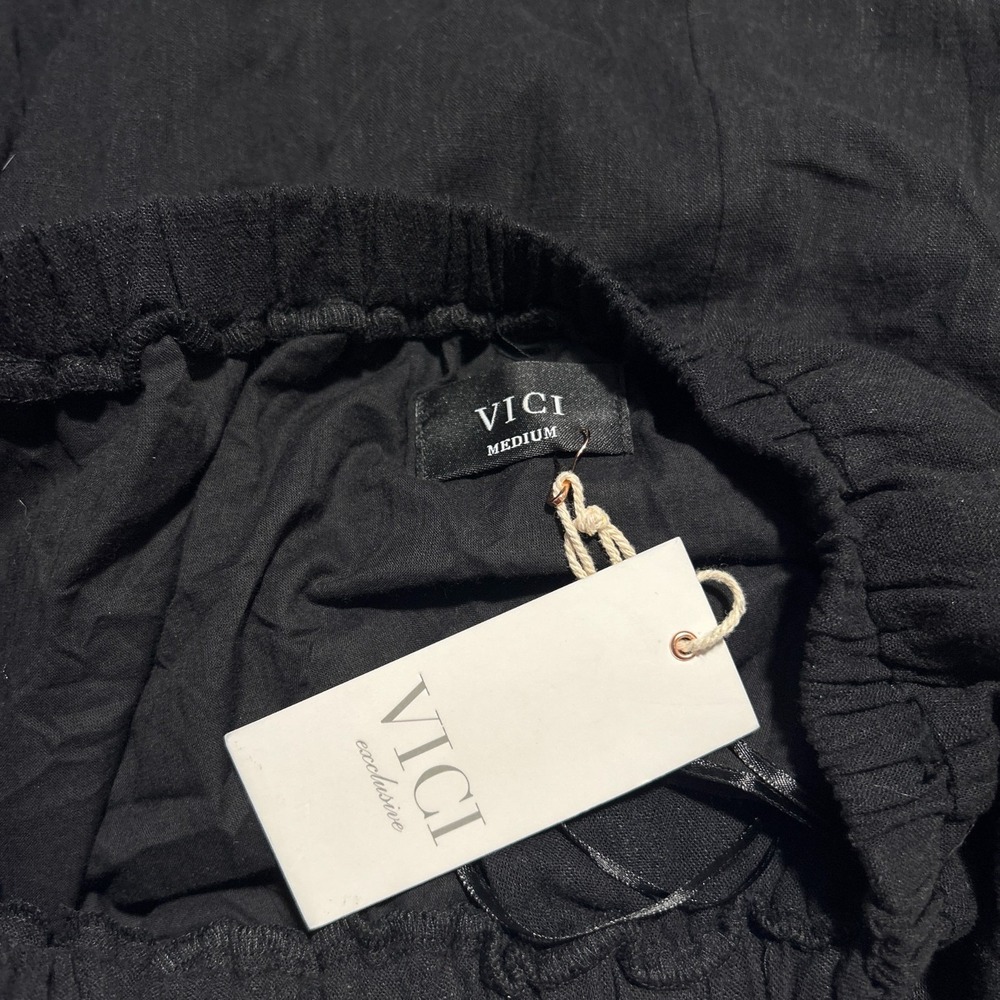 Vici Dress NWT Medium‎ Open Back Black Maxi A-Line Boho Chic Party Vacation - Picture 11 of 11